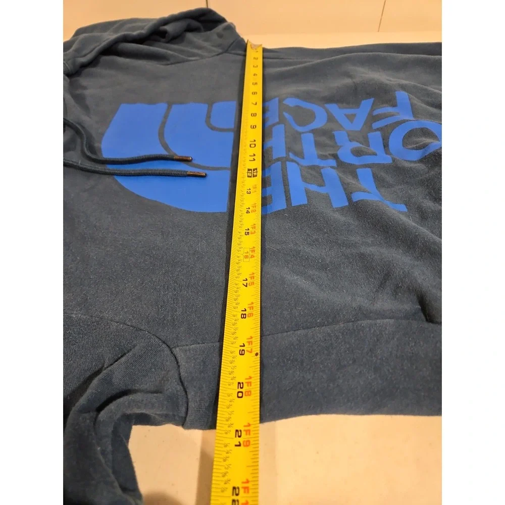 The North Face Half Dome Hoodie Mens Small Dark Blue Spellout pullover (449
